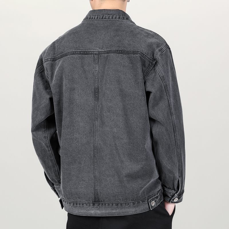 Áo Khoác denim Phối Túi Dáng Rộng Có size Lớn 2022 Thiết Kế Mới Thời Trang Mùa Xuân Thu Dành Cho Nam
