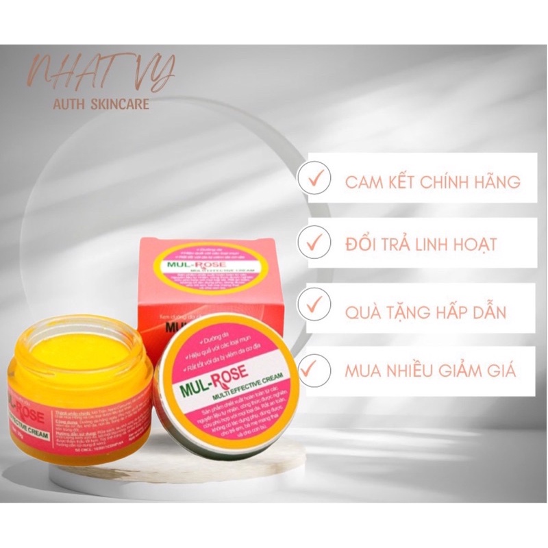 Kem dưỡng da Mul Rose ⚡ CAM KẾT CHÍNH HÃNG ⚡ Kem Đa Năng Mul Rose 30g dưỡng da, ngừa côn trùng