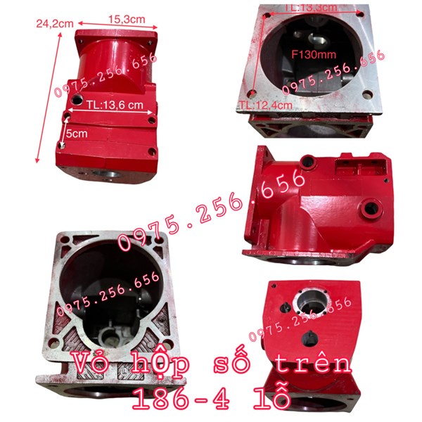 Vỏ hộp số trên 186-4 lỗ phụ tùng máy cày 186 phụ tùng Hùng Lỳ