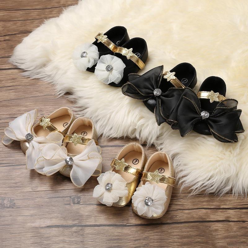 Giày Công Chúa Đính Hoa Đáng Yêu Cho Bé Gái