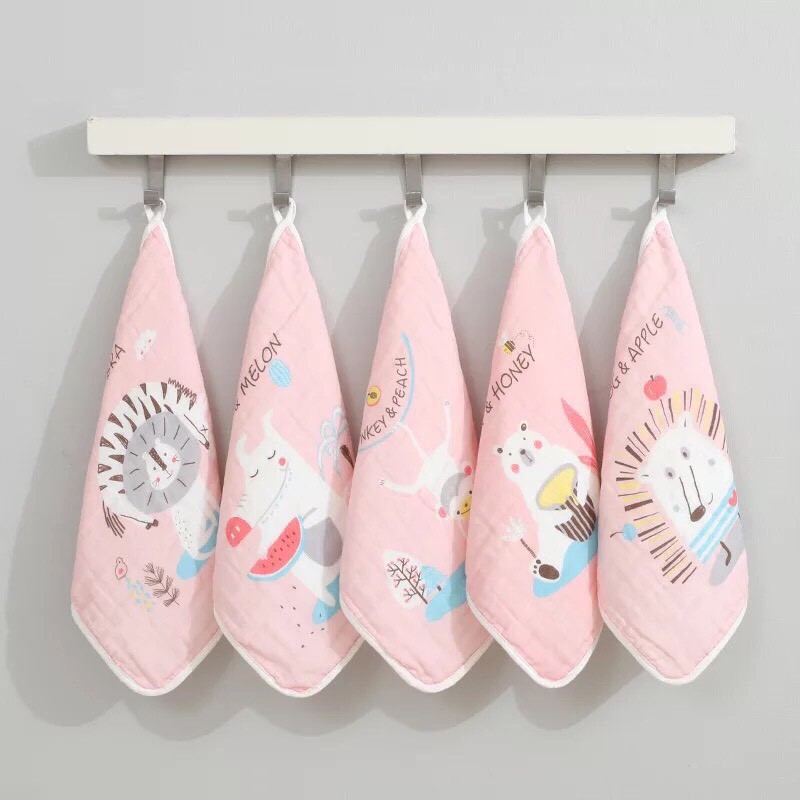 Khăn sữa 6 lớp cho bé( set 5 chiếc )