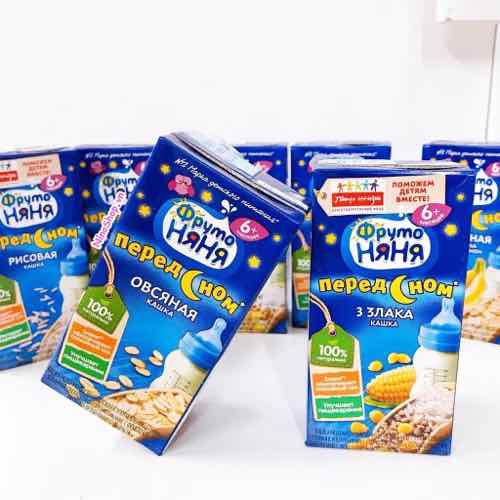 Sữa nước đêm cho bé Fruto Nga hộp 200ml, sữa uống ngũ cốc đêm cho trẻ - Monnie Kids