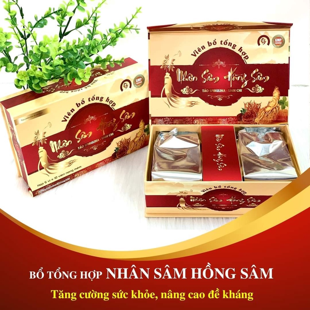 Viên Bổ Tổng Hợp Nhân Sâm Hồng Sâm Vạn Tam  Bổ Sung Vitamin Giúp Tăng Cường Sức Khỏe Nâng Cao Sức Đề Kháng Hiệu Quả