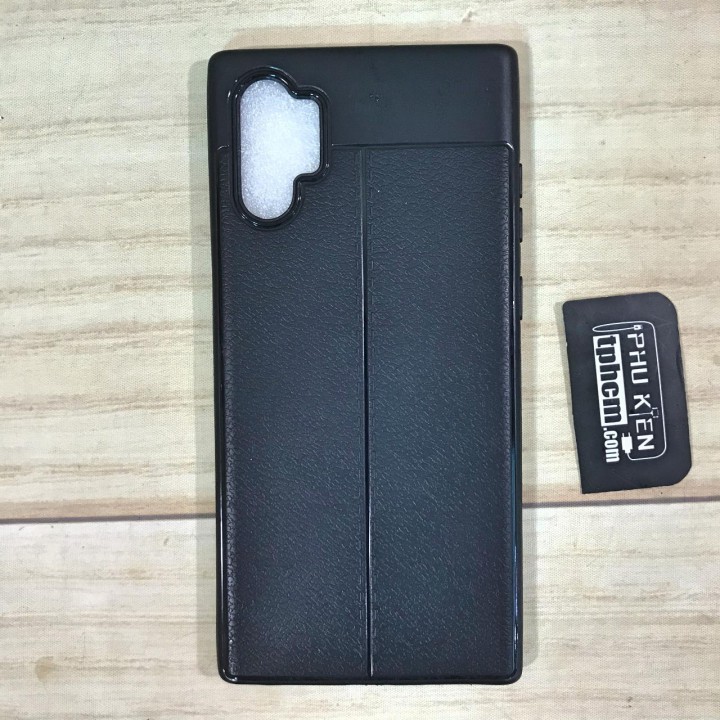 Ốp lưng Samsung Note 10 Plus dẻo giả Da Cao cấp