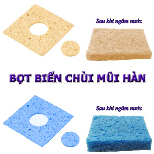 [HCM] - Miếng bọt biển gạc vệ sinh chùi mũi hàn kích thước 6x6cm cho tay hàn Hakko 907 936 937