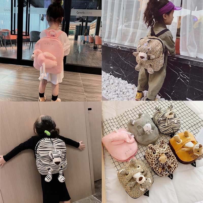 Ba Lô Đi Học Mini Họa Tiết Hoạt Hình 3D Thời Trang Cho Bé