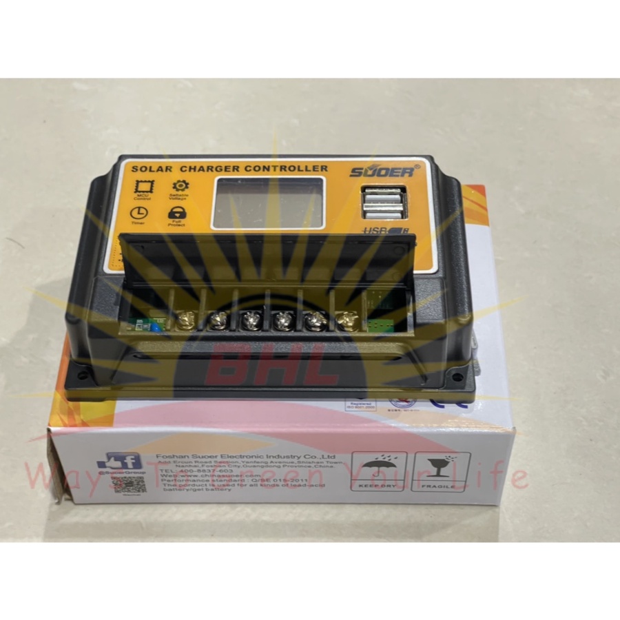 Bộ Điều Khiển Sạc Năng Lượng Mặt Trời 20A - Suoer Solar Changer Controller
