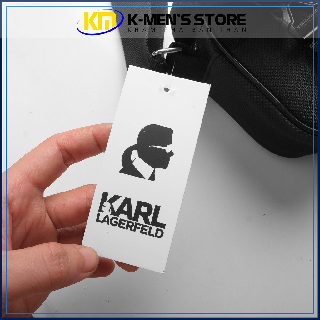 Túi đeo chéo Unisex thời trang cao cấp KARL LAGEFIELD Túi đeo vai mini form ngang thời trang da si chống nước - KM STORE