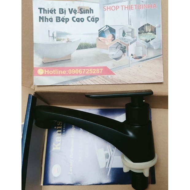 Vòi Lavabo Lạnh sơn tĩnh điện màu đen, vòi lavabo đồng thau mạ vàng titanium,Vòi rửa tay thấp sơn tĩnh điện màu trắng.