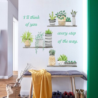 Decal dán tường cây xương rồng