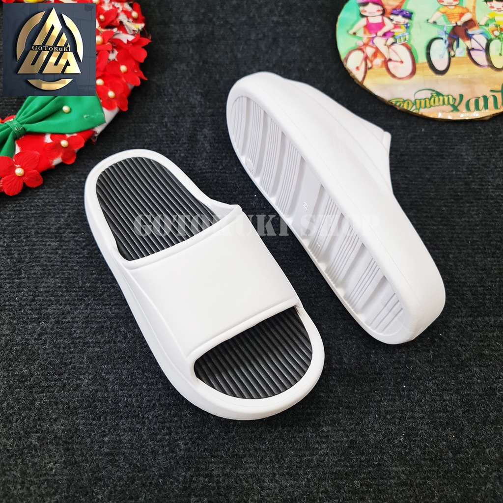 Dép bánh mì nam nữ Unisex [Video + Ảnh thật 100%] dép nam nữ quai ngang đế cao 4cm BM-8018