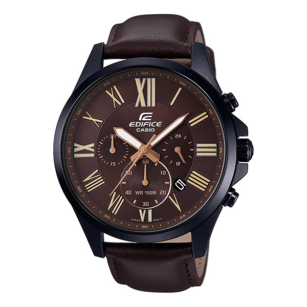 Đồng hồ nam dây da CASIO EDIFICE EFV-500BL-1AVUDF chính hãng