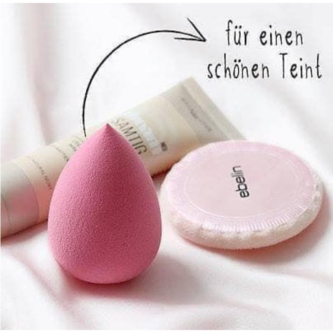 Mút trang điểm Ebelin giọt nước có hộp, quả trứng thần kỳ makeup tán kem nền - Shop Viloet
