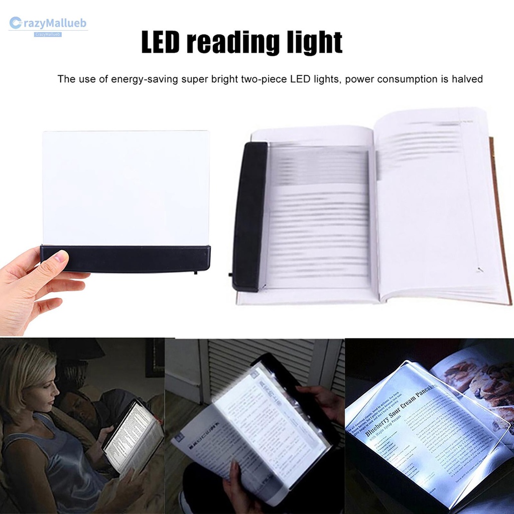 Crazymallueb❤Flat Panel Reading Lamp, Eye Care LED Night Vision Book Reading Night Light❤Lighting