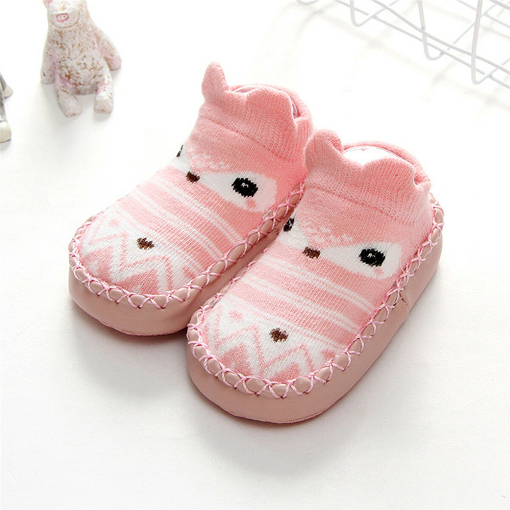 MELODG Newborn Cotton Floor Socks Comfort Infant Crib Shoes Anti Slip Shoes Baby Socks Toddler Indoor Soft Kids Booties/Multicolor