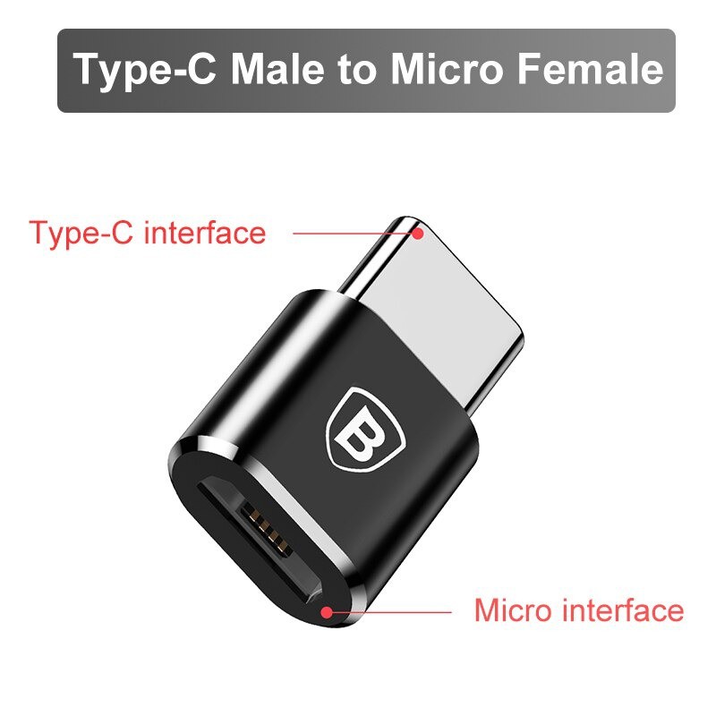 Đầu chuyển đổi OTG Baseus Từ Type-C ra USB/ USB ra Type-C/ Type-C ra Micro - Phân Phối TopLink