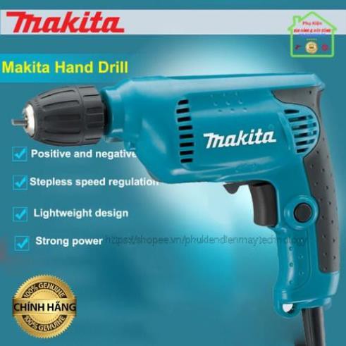 Máy Khoan MAKITA Cầm Tay Bắn Vít 2 Chiều [ Chính Hãng ] 100% Dây Đồng + Tặng Thước Rút Nhật Trị Giá 50K [ BH 1 NĂM ]