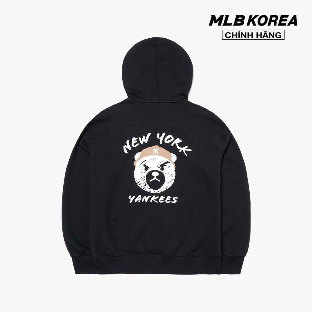 MLB - Áo hoodie phối mũ Mega Bear Back Brushed 3AHDE5116-50BKS