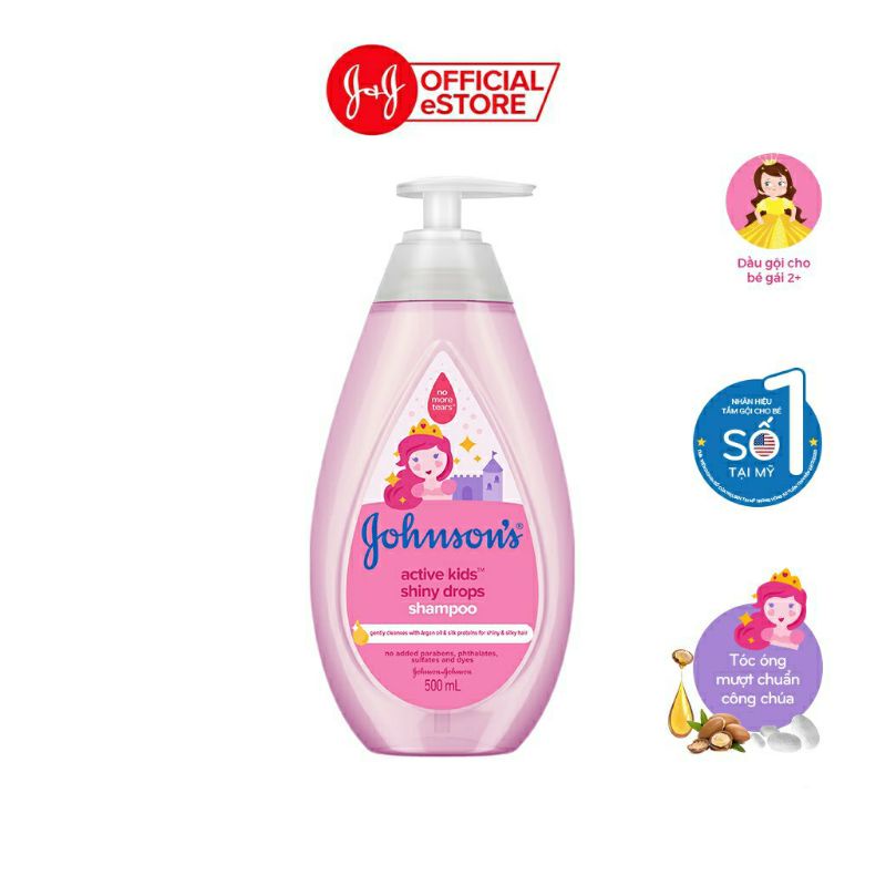 dầu gội johson baby óng mượt 500ml