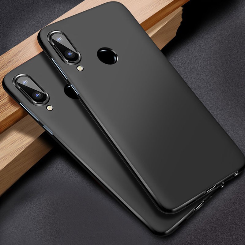 Ốp điện thoại dẻo màu đen sang trọng cho OPPO RENO Z 2 2Z 2F ACE Realme C2 3 X/K3 K5 Q 5 XT X2 Pro