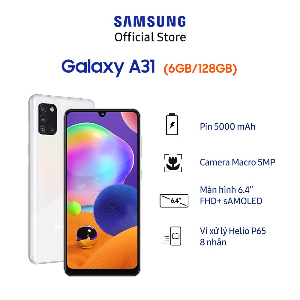 Điện Thoại Samsung Galaxy A31 6GB/128GB - Hàng Chính Hãng