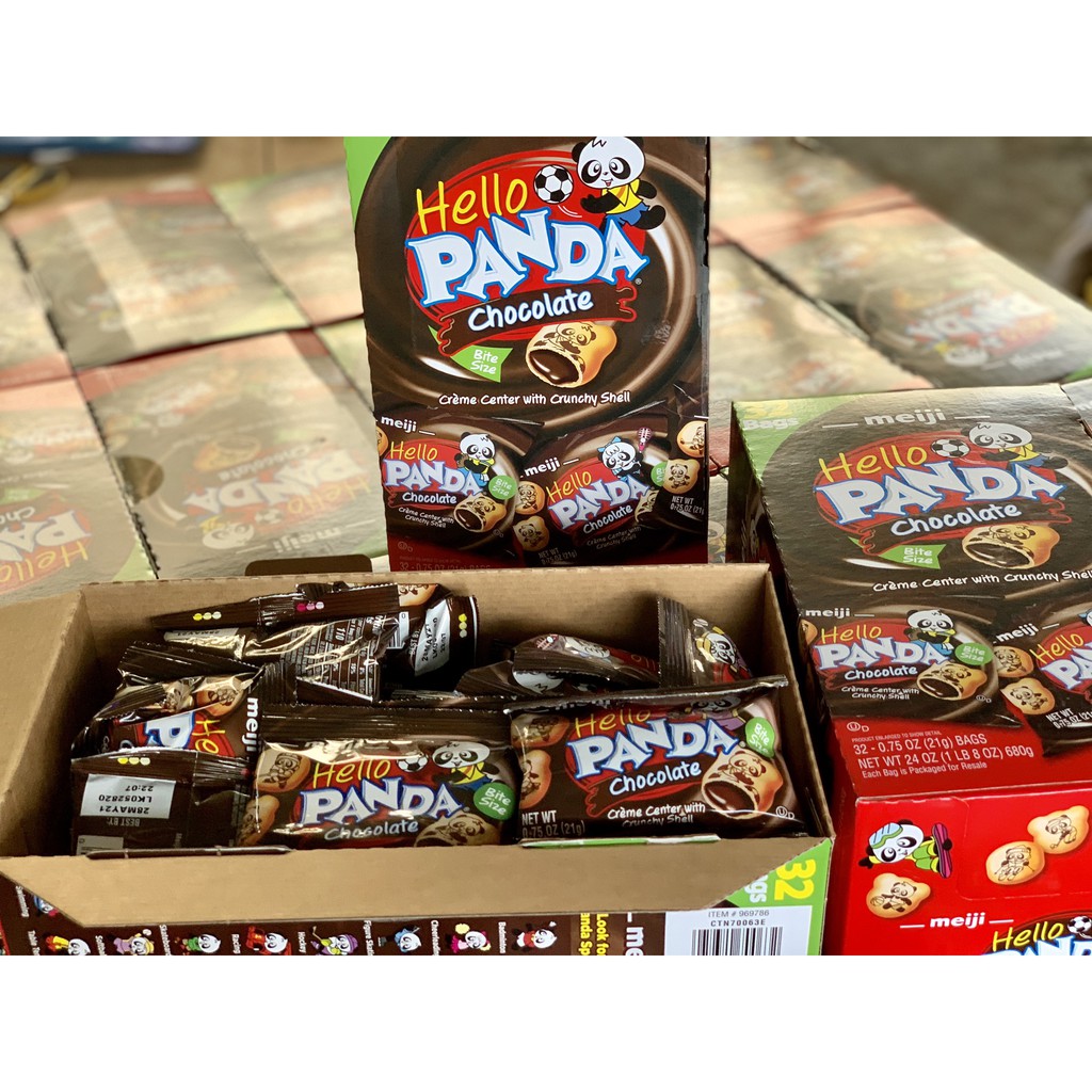 Bánh Gấu Chocolate Panda Meiji Mỹ