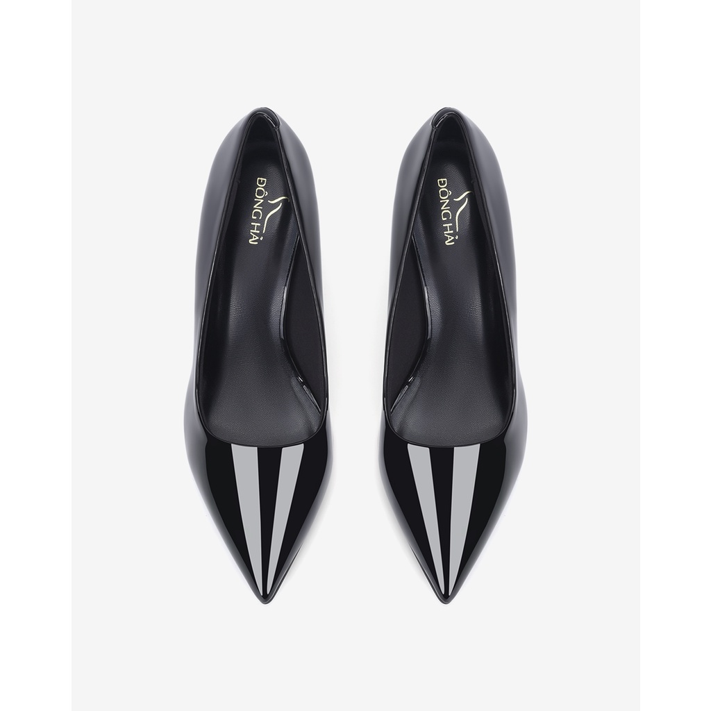 Giày cao gót nữ Đông Hải mũi nhọn kết hợp gót trụ pha lê sang trọng vững chắc cao 7cm  - G81K5