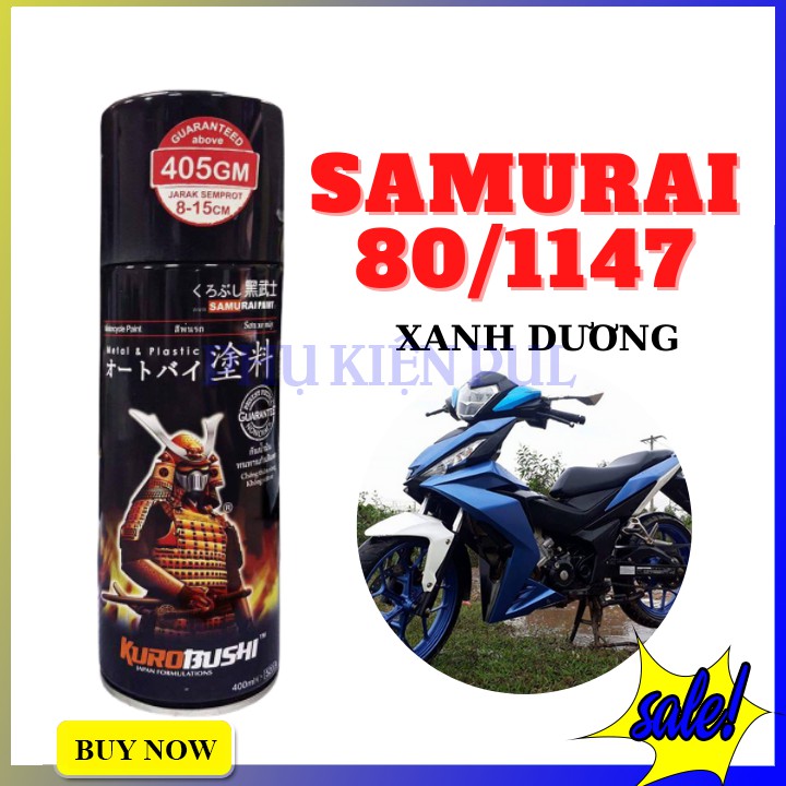 Sơn xịt xe máy màu xanh dương Samurai chính hãng 80/1147