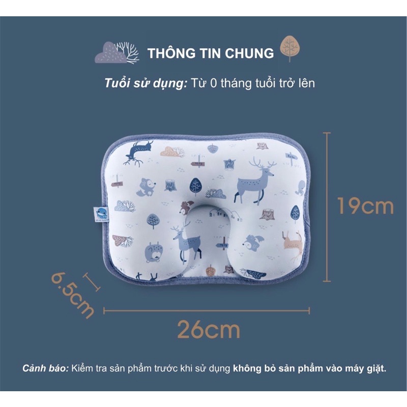 Gối cho bé KUKU KU2091 size 26x19cm
