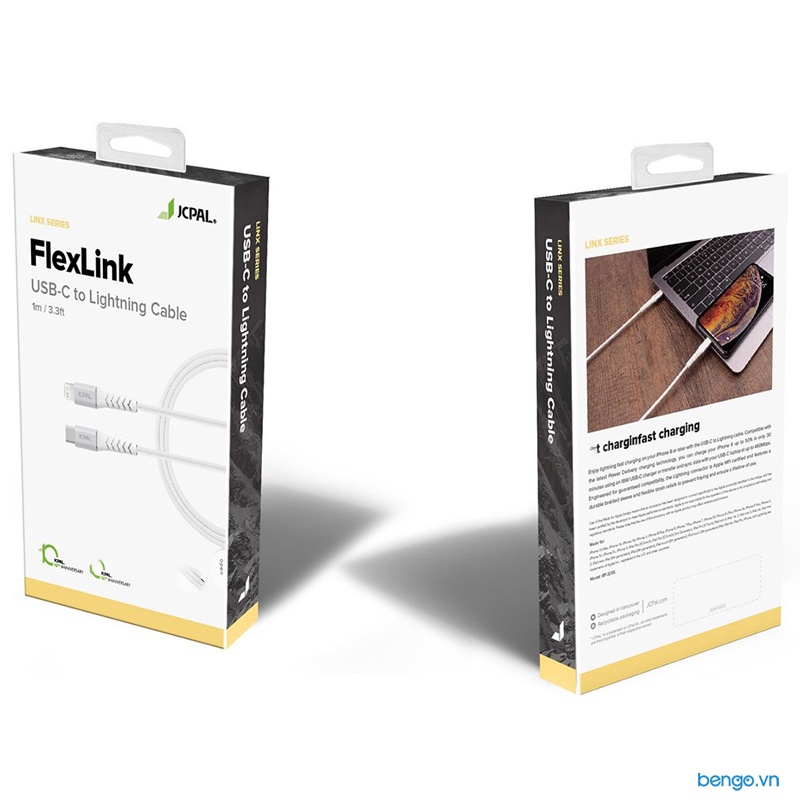 Cáp Sạc Nhanh USB-C To LN JCPAL Flexlink