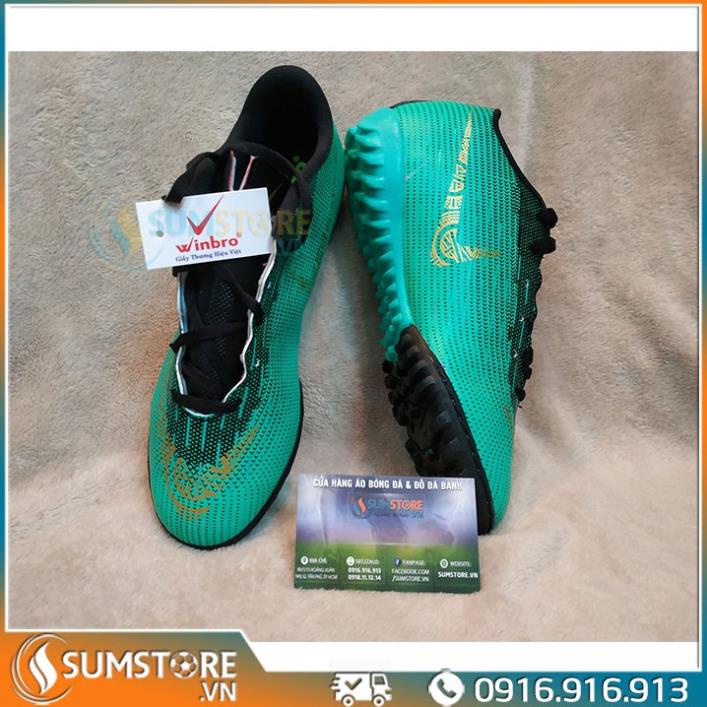 Giày Đá Bóng CR7 Winbro Xanh Ngọc - Giày Đá Banh Sân Cỏ Nhân Tạo -LKH(