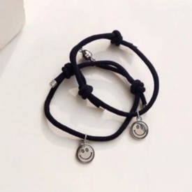 Vòng Đôi Nam Châm Smile Merin Acceseories Hai Lớp Chất Liệu Vải- Lắc Tay Cặp Đôi Smile Phong Cách Hàn Quốc Cao Cấp