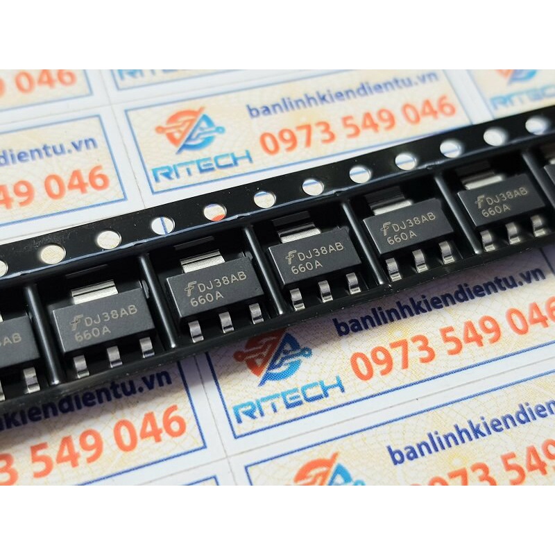[Combo 3 con] NZT660A 660A Transistor PNP 60V 3A kí hiệu 660A SOT223
