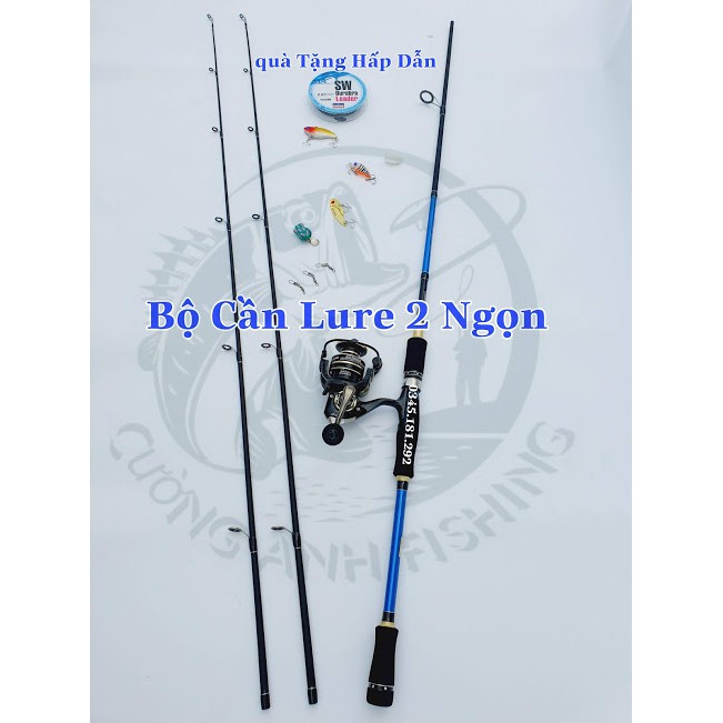 Bộ Cần Câu Lure Đứng KNIGHT  2 Ngọn M và ML , Máy Deukio AC , Bộ Cần Lure Lóc