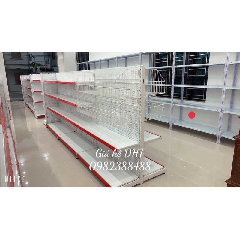 Kệ để hàng có giỏ đựng mỳ tôm , bánh và đồ ăn vặt ( Cao 1m5 x Dài 90cm)