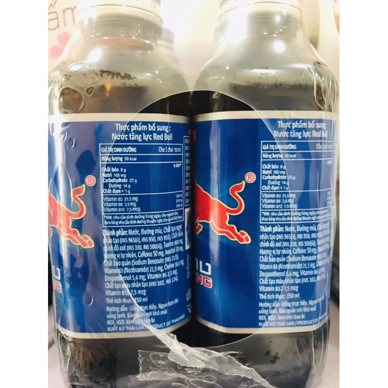 Bò húc RedBull chai thủy tinh 150ml