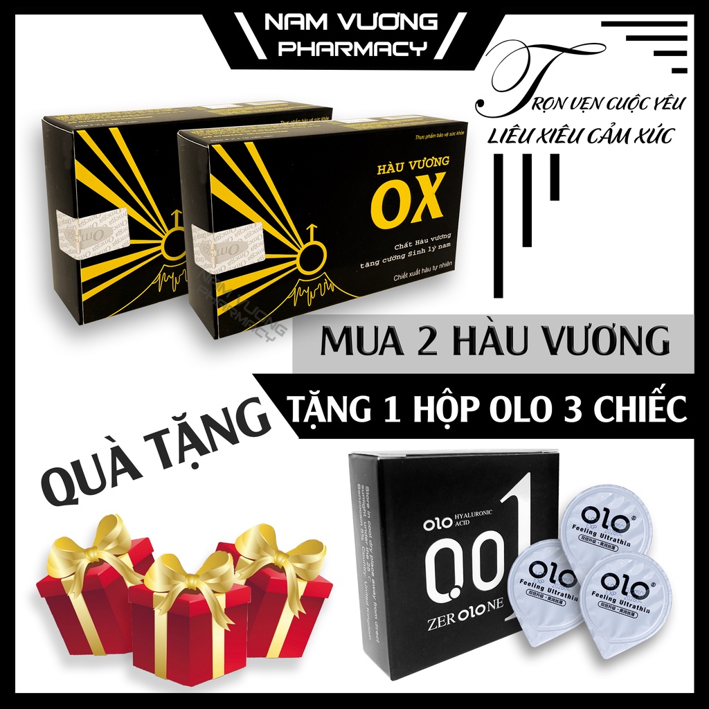 Hàu vương OX - Tăng cường sinh lý nam giới, Chống xuất tinh sớm, Kéo dài thời gian quan hệ, Chữa yếu sinh lý - Hộp 30v