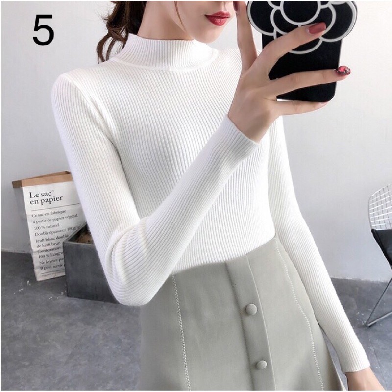 Áo len tăm body cổ lọ chất dày đẹp | BigBuy360 - bigbuy360.vn