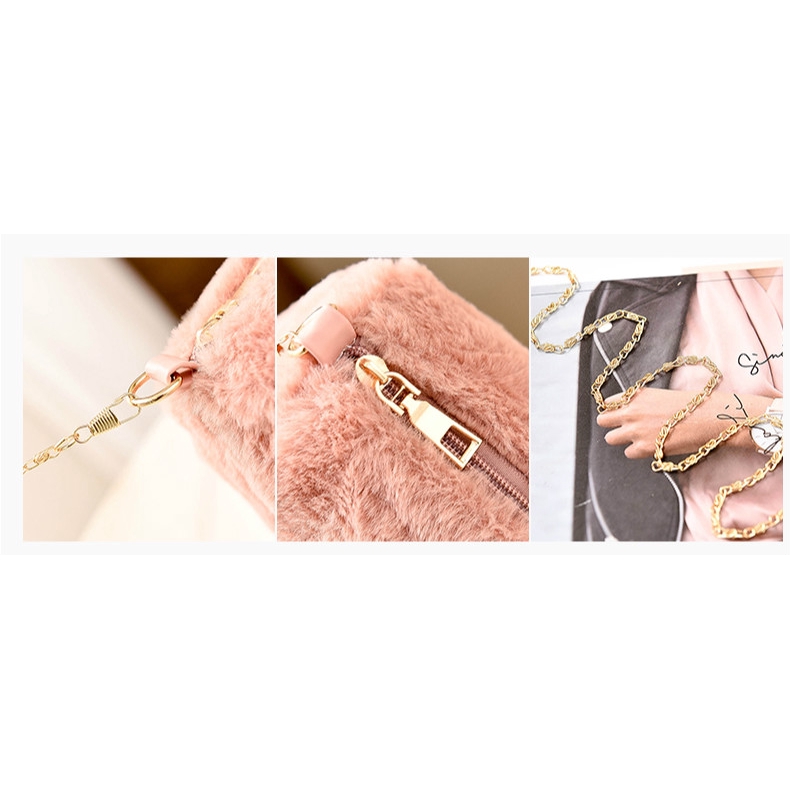 Túi Đeo Chéo Phối Lông B1024