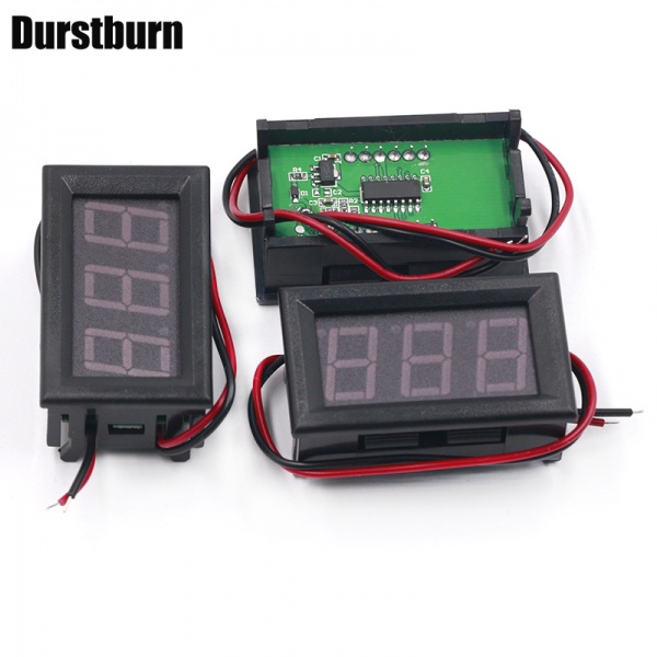 Vôn Kế Kỹ Thuật Số Màn Hình LED 0.56 Inch 2 Dòng DC 4.5V-30V 2 Dây Chuyên Dụng