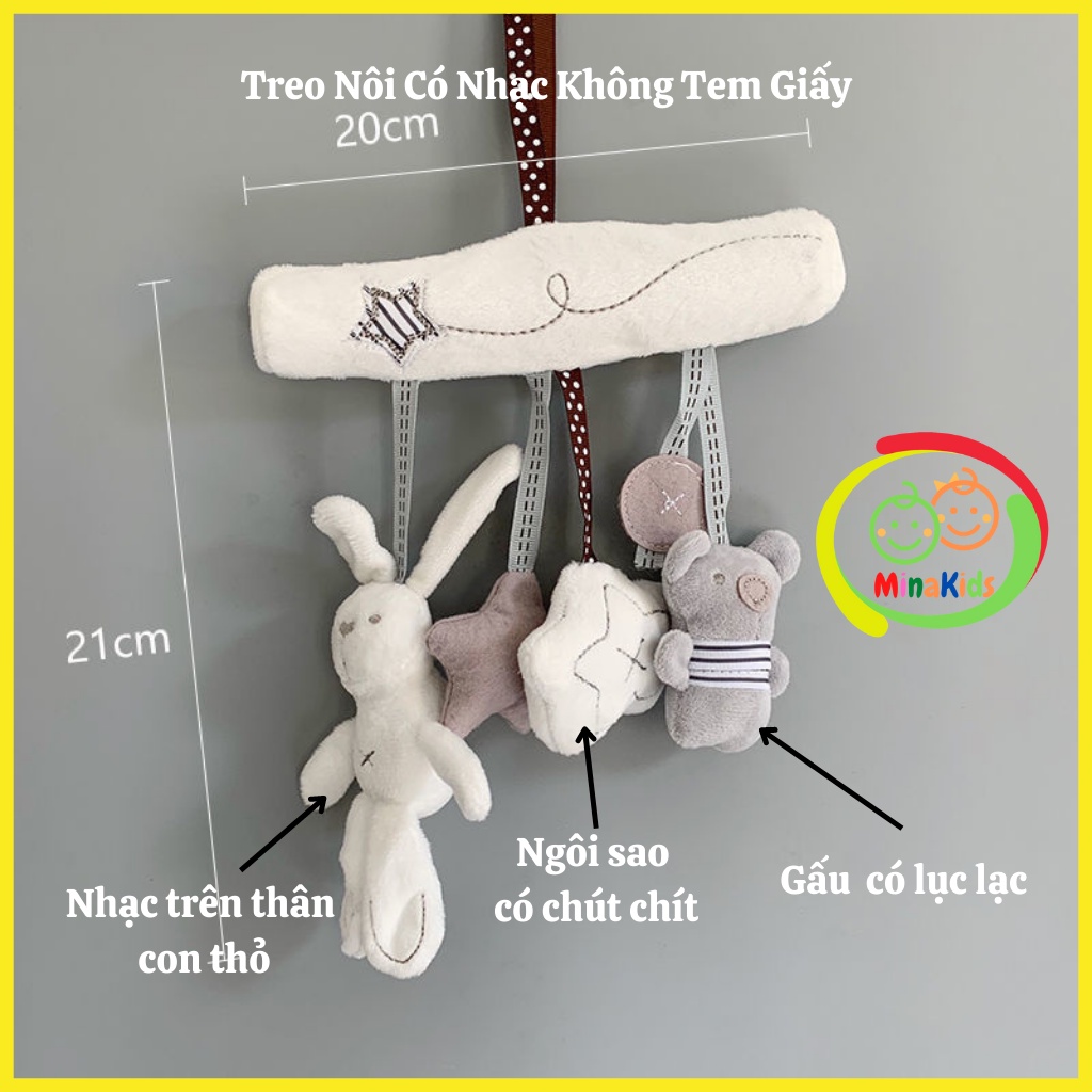 Thú Bông Treo Nôi Có Nhạc Kích Thích Thị Giác Cho Bé Mama&Papa TN40