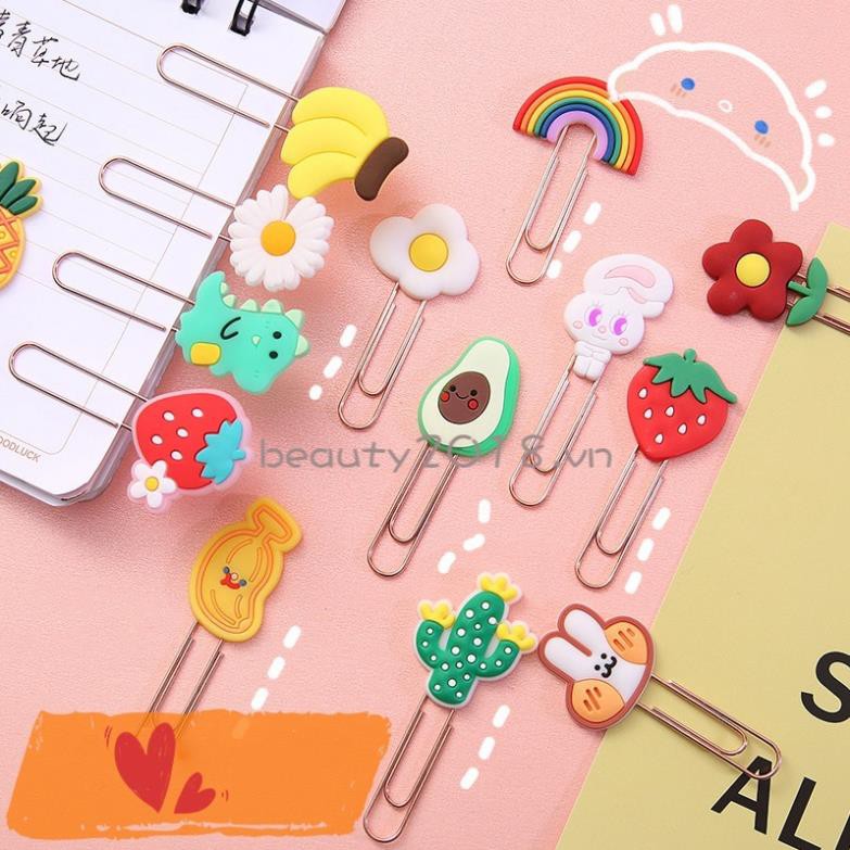 Kẹp giấy đánh dấu trang sách, Giấy Hình Trái Cây Dễ Thương Tiện Dụng Cho Văn Phòng