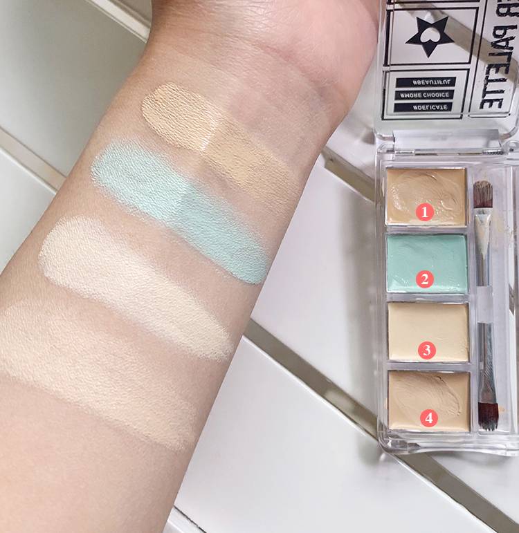 Kqtqk Kem che khuyết điểm bốn màu sắc che mụn tàn nhang và mụn trứng cá máu quầng thâm dưỡng ẩm tự nhiên | BigBuy360 - bigbuy360.vn