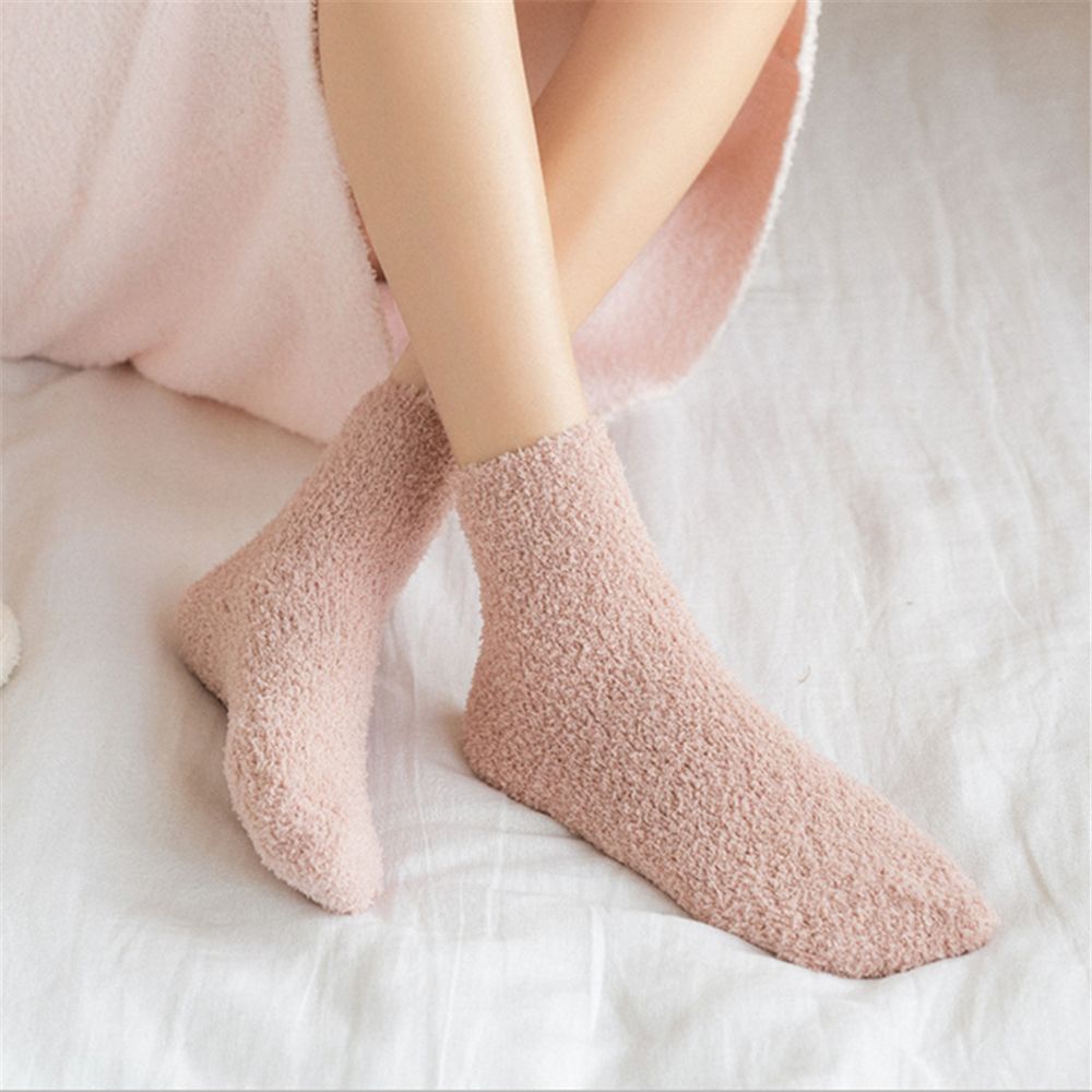 Vớ nhung san hô mềm mại thoáng khí giữ ấm mùa đông tùy chọn màu sắc thời trang cho nam và nữ