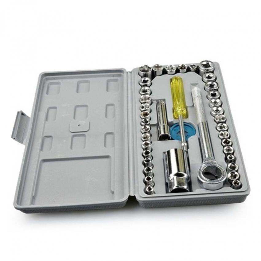 Bộ khẩu thông minh mở siết ốc và bugi 40 chi tiết