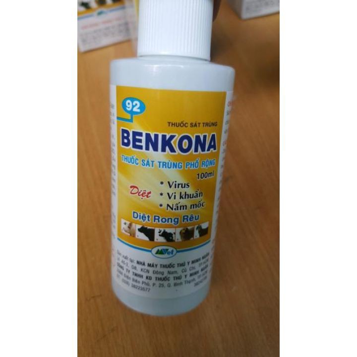 (GIÁ RẺ)BENKONA 100ml Thuốc Sát Trùng Chuồng Trại Và Vườn Lan