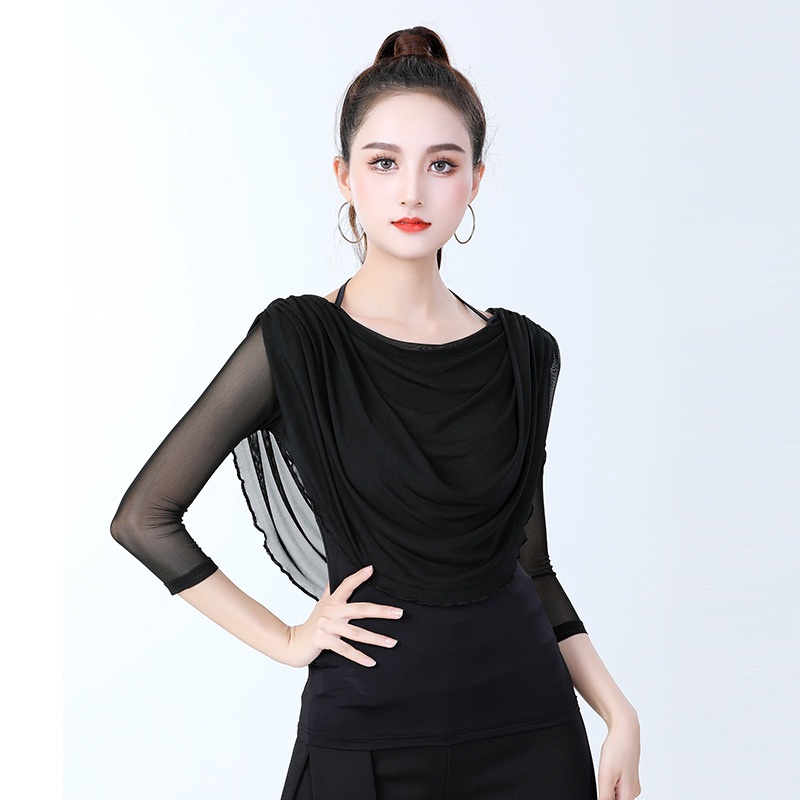 Áo Khiêu Vũ Latin Tay Lửng Thiết Kế Mới Cao Cấp Thời Trang Dành Cho Nữ