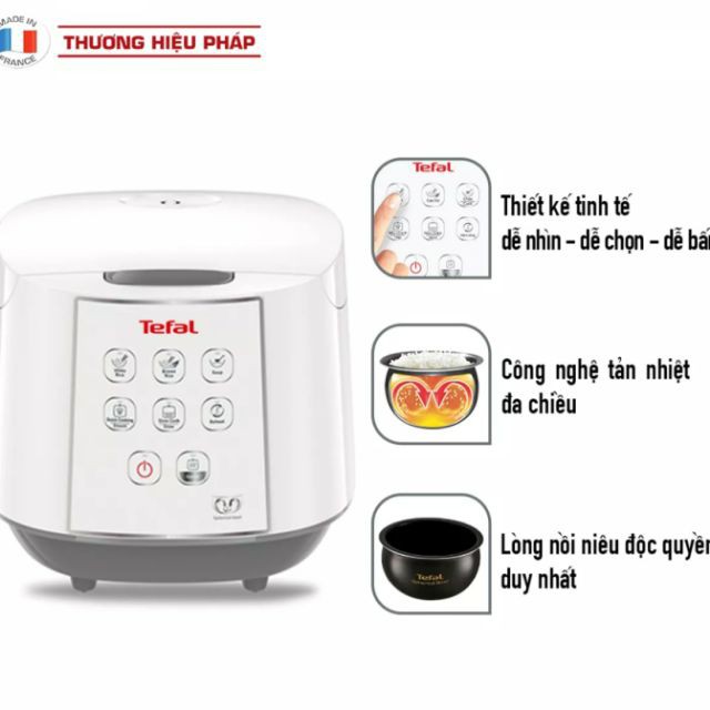 Nồi cơm điện tử Tefal RK732168 1.8L 750W