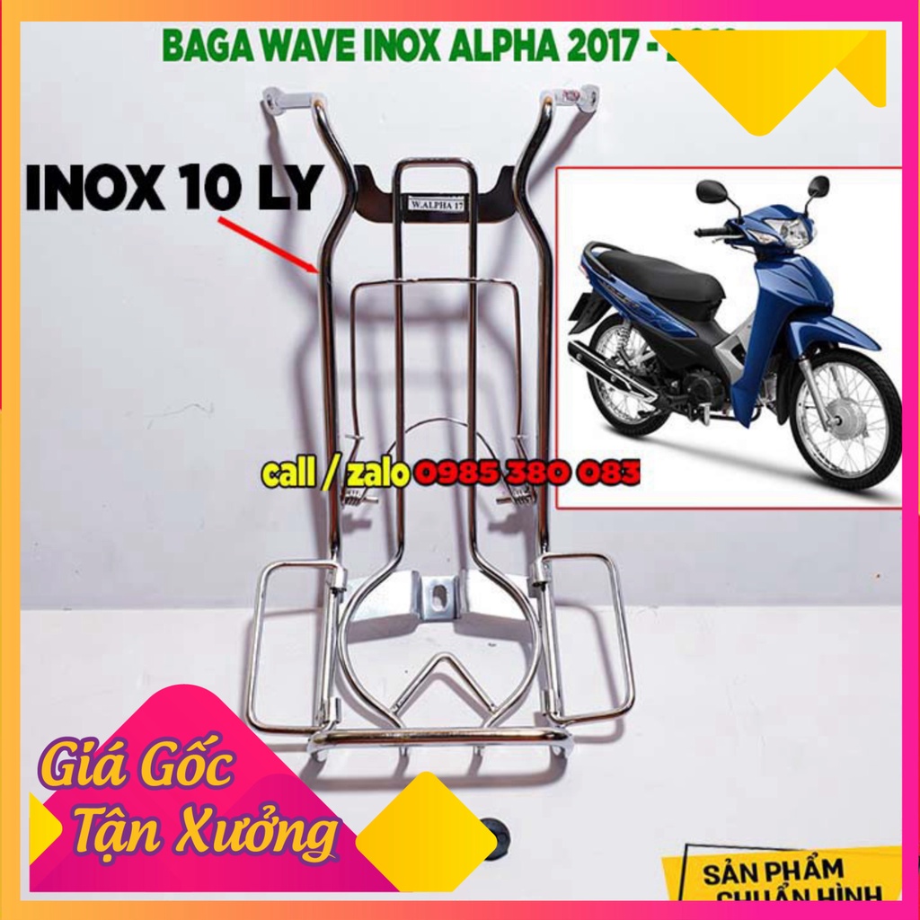 BAGA INOX 10 LY KO RỈ AB 17 - AB 20 / EXCITER 135 - 150 /WINNER X / WINNER V1 / WAVE A 17 - 20 / WAVE RS (Ảnh Sp thật)