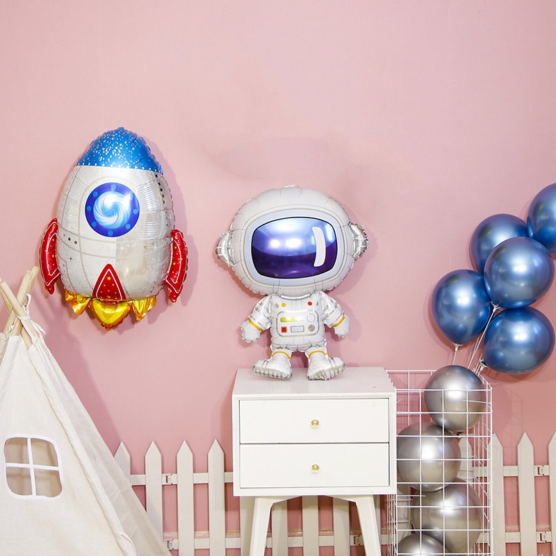Bong Bóng Trang Trí Tiệc Sinh Nhật Hình Phi Hành Gia Cho Bé Trai